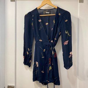 Reformation Blue Floral Printed Mini